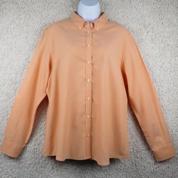 Banana Republic* Women's Long Sleeve Button Down Curved Hem Shirt~ Size XL - Picture 1 of 11